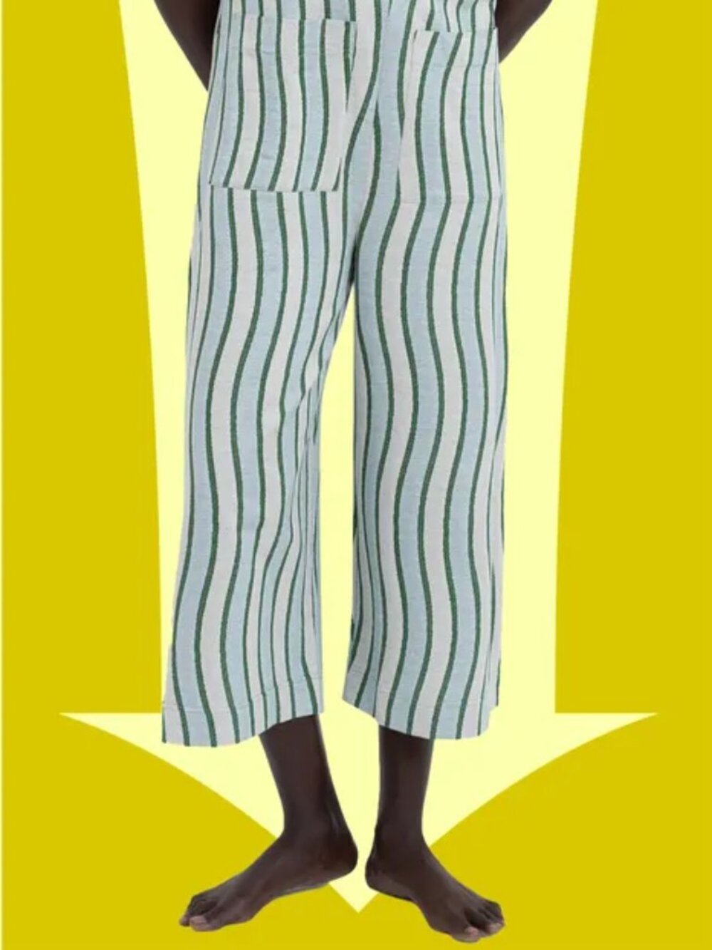Ilana Kohn Striped Pants Size M Elastic Waist Toast No.6 Apiece Apart